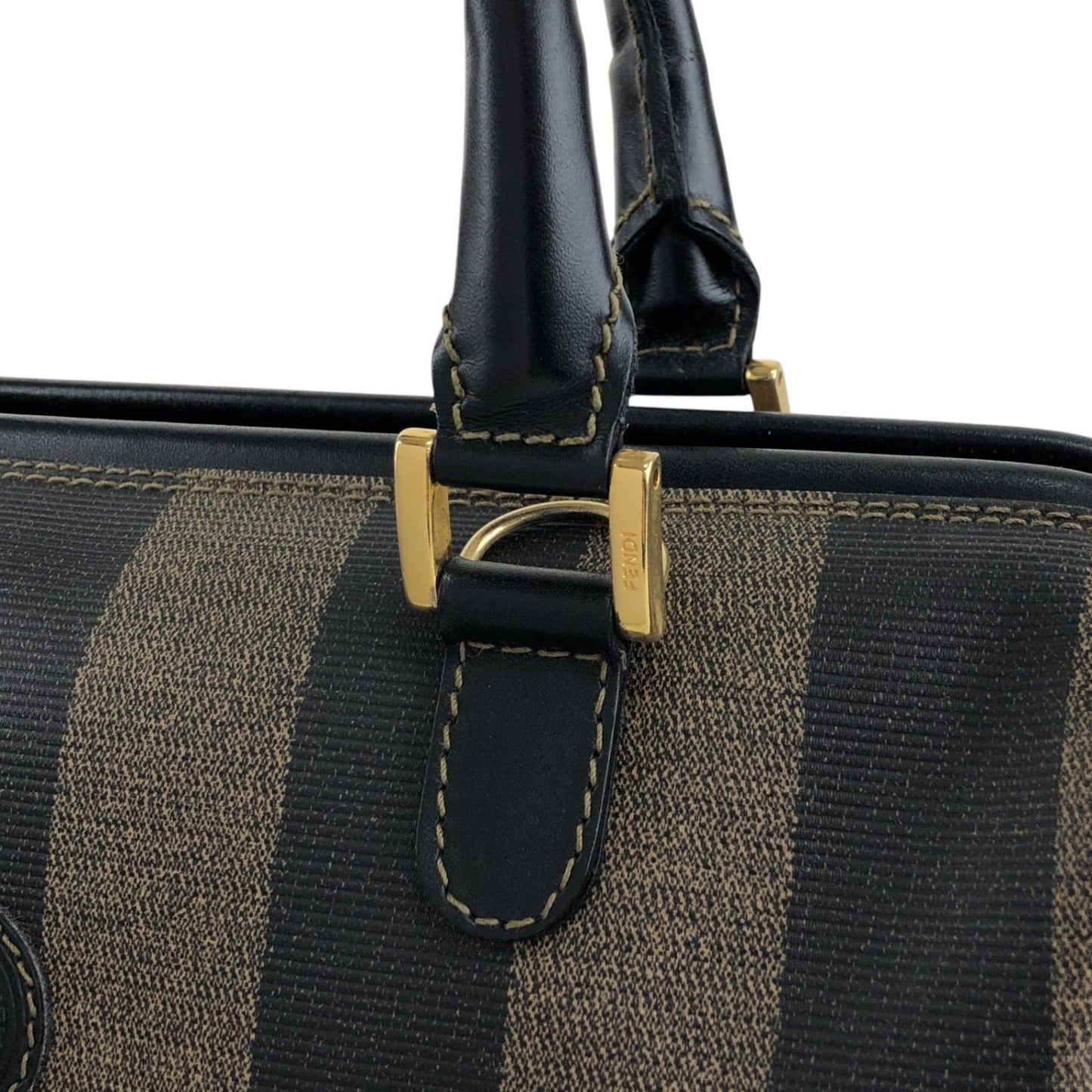 FENDI Pecan Two-way Small Boston bag Shoulder bag Brown Vintage ntzyuv