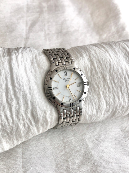 Christian Dior Watch Silver Vintage bjufnr