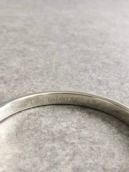 Tiffany & Co. Logo Bangle Silver Vintage 3smedf