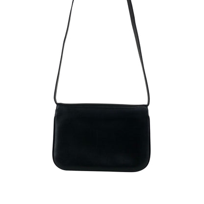 CELINE Triomphe Flap Shoulder bag Black Vintage 6t3cvm