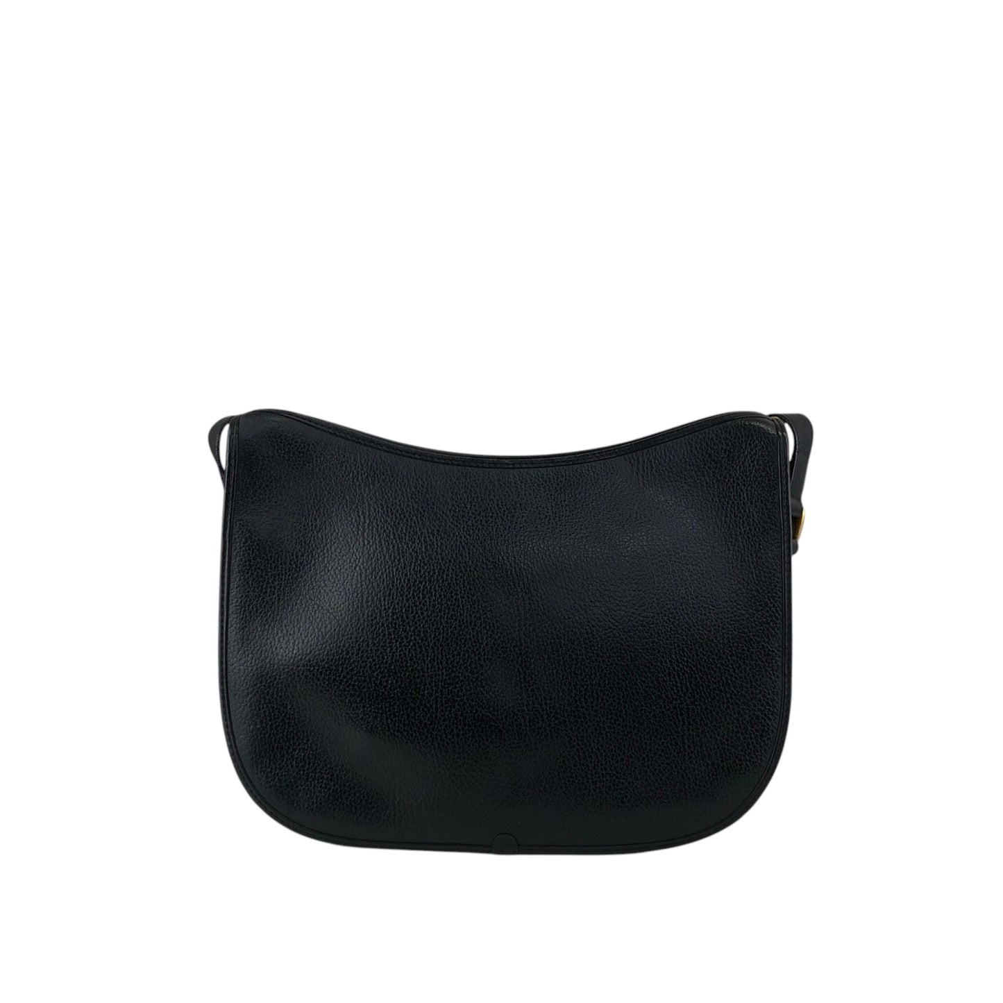 GUCCI Logo Shoulder bag Black Vintage u2u3ar