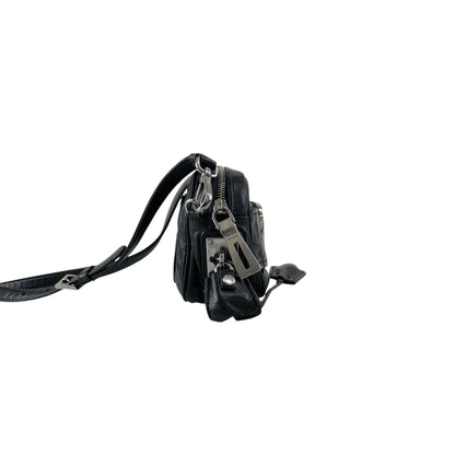 PRADA Buckle Shoulder bag Black Vintage cdnxfz