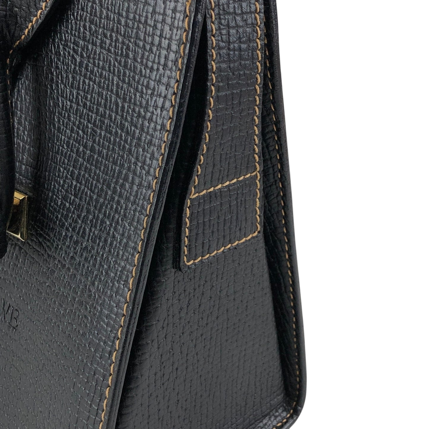 LOEWE Logo Turn Lock Shoulder bag Black Vintage 4uy7z7