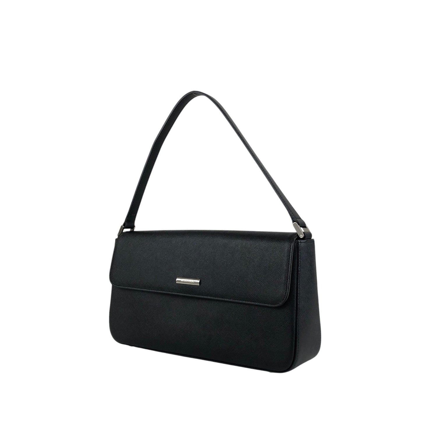 BURBERRY Logo Shoulder bag Black Vintage 5huwxe