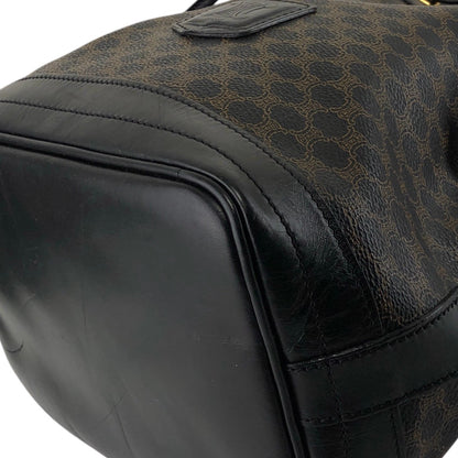 CELINE Macadam Blason Drawstring Shoulder bag Black Vintage mujneu
