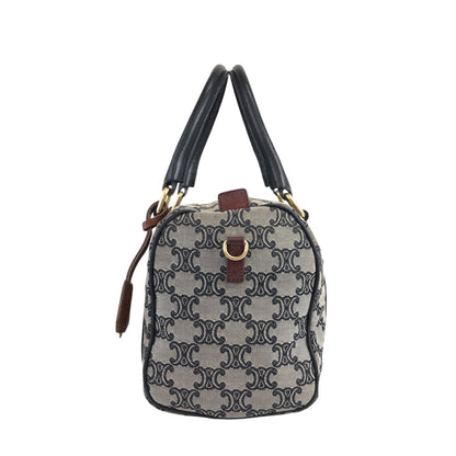 CELINE Blason Boston bag Gray Vintage pbak3d