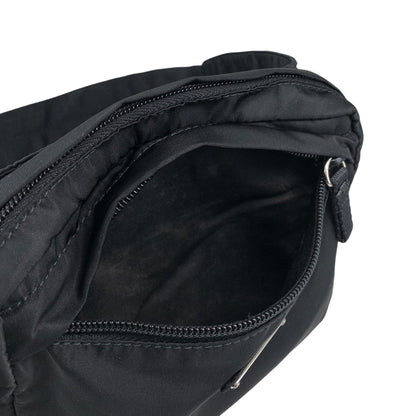 PRADA Tessuto Triangle Logo Sling bag Black V210 Vintage st4ma3