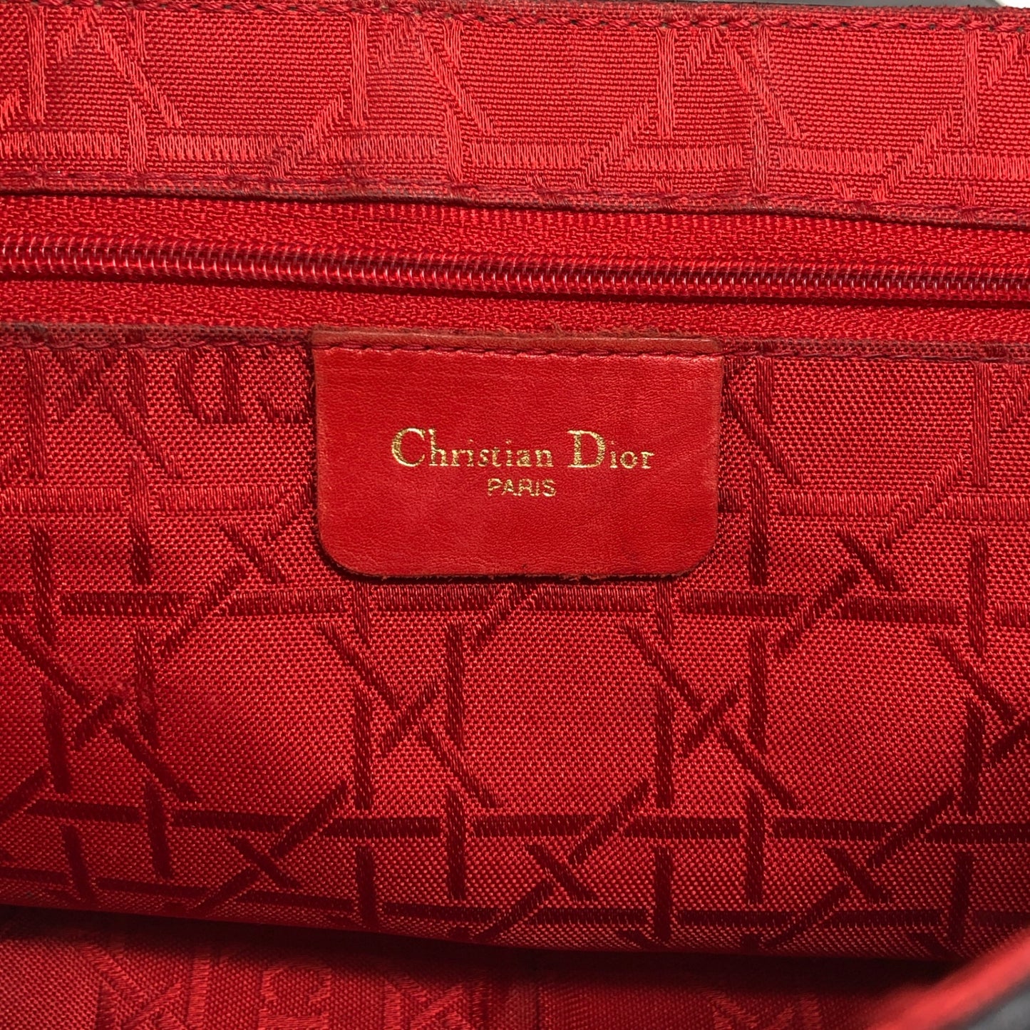 Christian Dior Logo Charm Shoulder bag Black Vintage rrr3nm