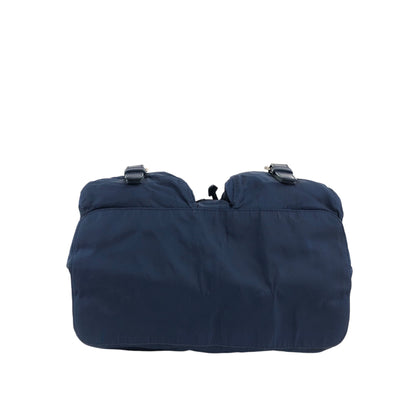PRADA Triangle Logo Double Pocket Backpack Navy Vintage 7x3s5r