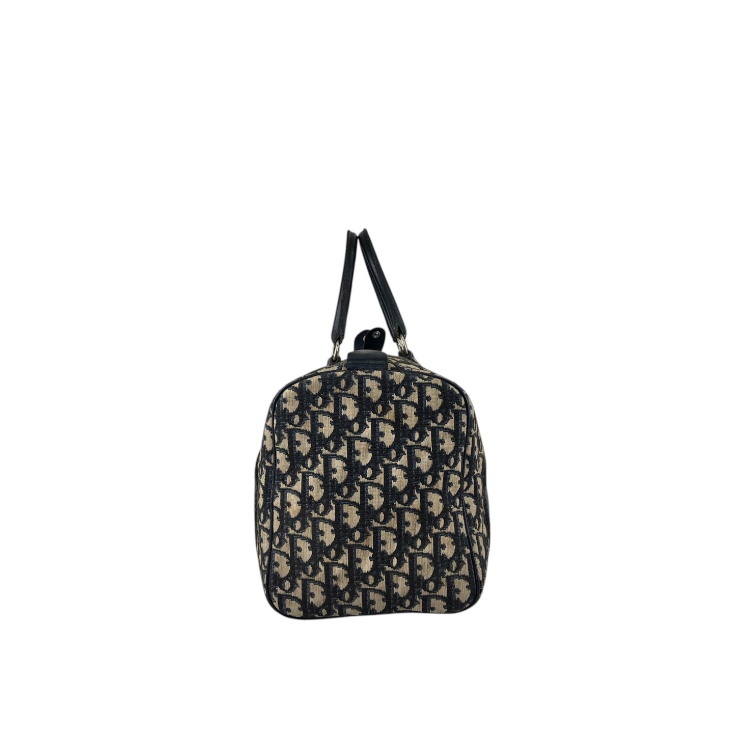 Christian Dior Trotter Handbag Boston bag Navy Vintage 3zr6kt