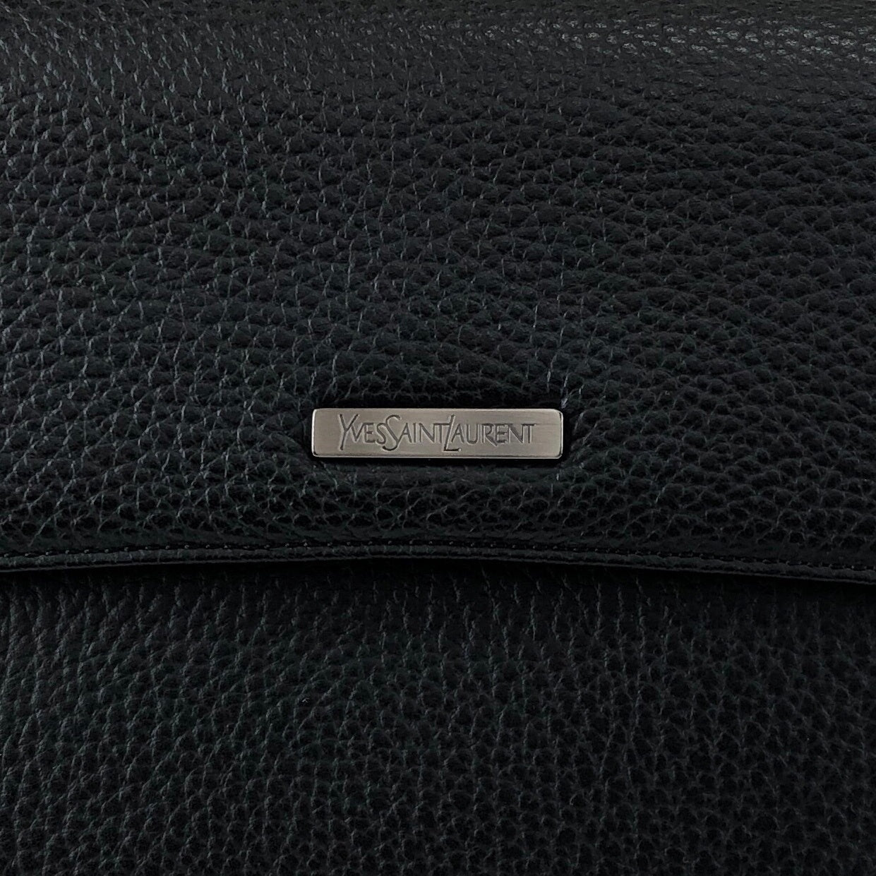 Yves Saint Laurent Logo Shoulder bag Black Vintage vgm3f4