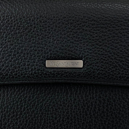 Yves Saint Laurent Logo Shoulder bag Black Vintage vgm3f4