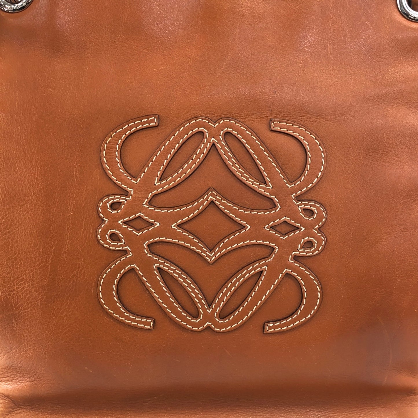 LOEWE Anagram Logo Shoulder bag Brown Vintage zn7dze