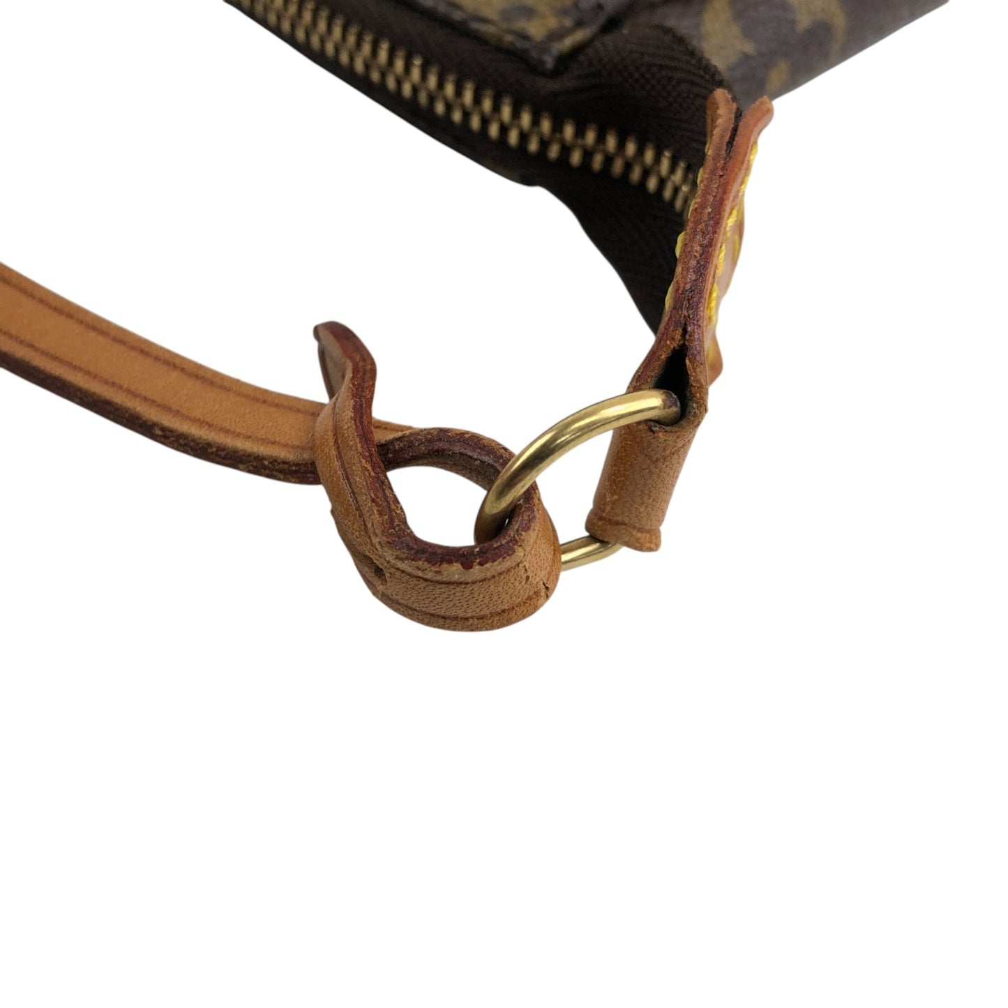 LOUIS VUITTON Monogram Small Handbag Shoulder bag Brown Vintage 523ina