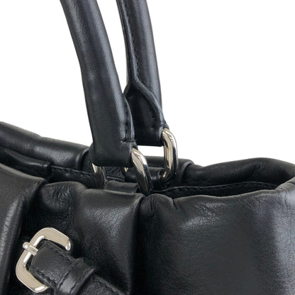 PRADA Logo Two-way Handbag Shoulder bag Black Vintage guwiir