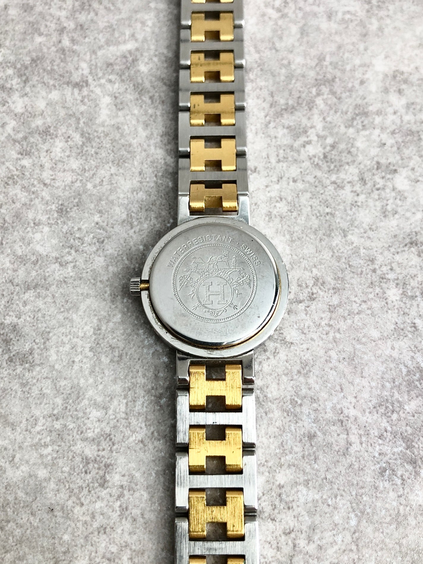 HERMES Watch Silver Vintage vhzn3x