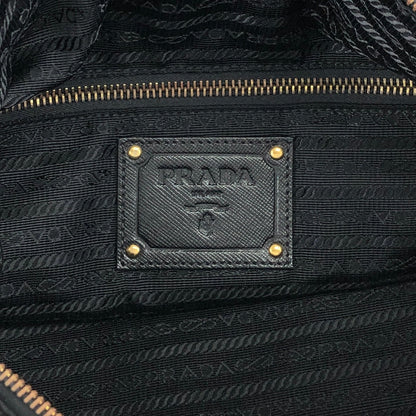 PRADA Logo Small Boston bag Handbag Black Vintage 754ve8
