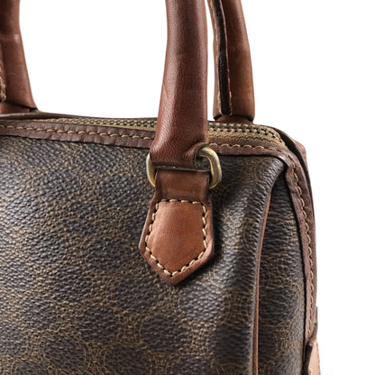 CELINE Macadam Two-way Small Boston bag Shoulder bag Brown Vintage bnscrs