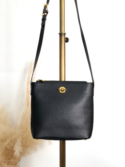 CELINE Toggle Clasp Shoulder bag Black Vintage agj7jw