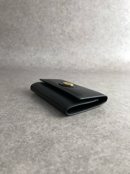 Christian Dior Logo Key Case Black Vintage jcym25
