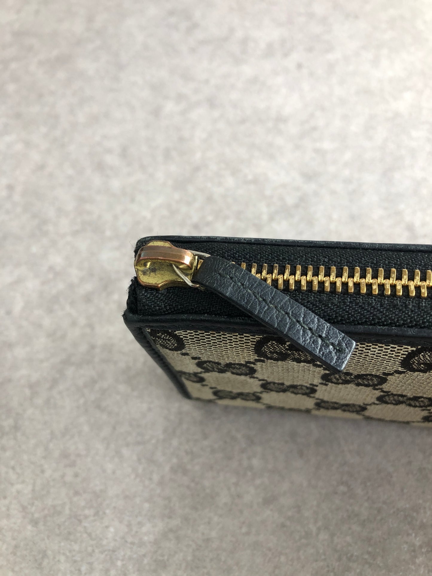 GUCCI GG Canvas Long Wallet Brown 268917 Vintage zh82g5