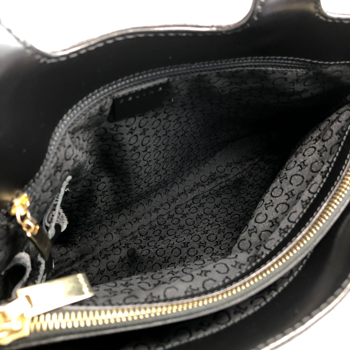 CELINE Macadam Logo Handbag Black Vintage dz5gxc