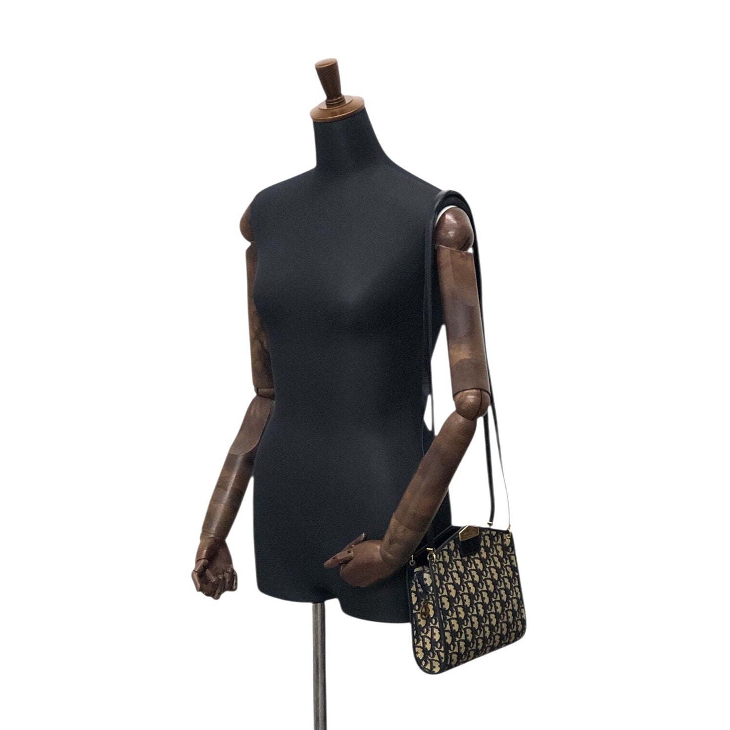 Christian Dior Trotter CD Logo Shoulder bag Navy Vintage 2vvpv4