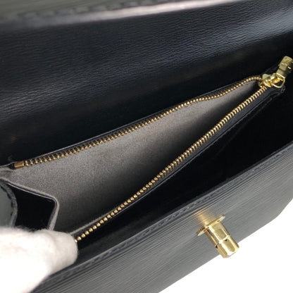 LOUIS VUITTON Turn Lock Handbag Black M52372 Vintage 48k8t4