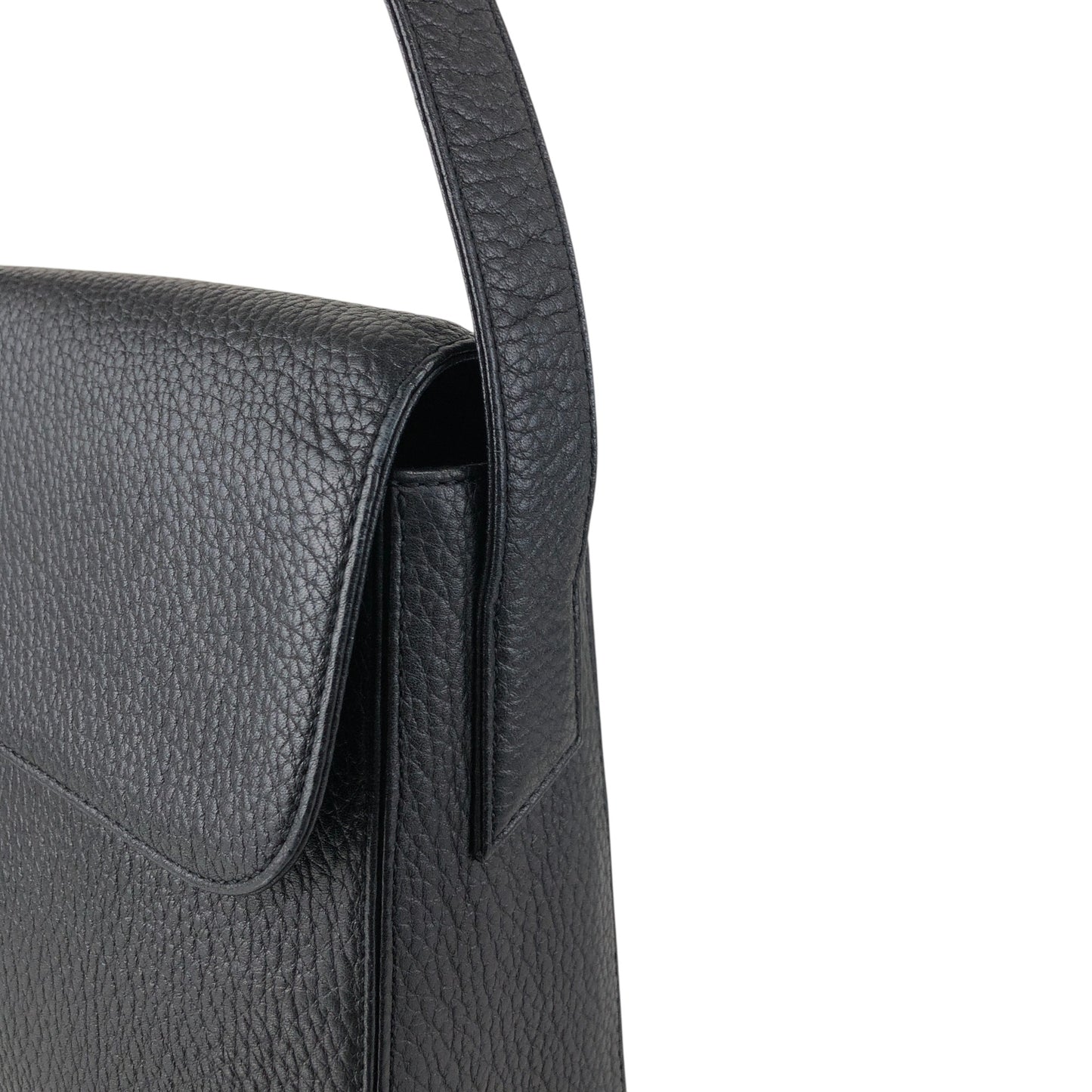 Yves Saint Laurent Logo Shoulder bag Black Vintage rpj32s