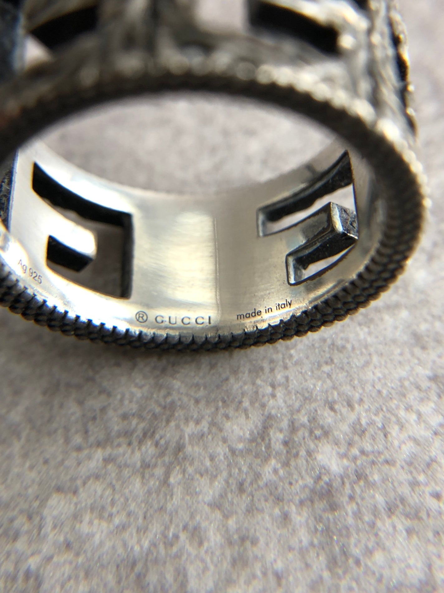 GUCCI SILVER925 Ring Silver Vintage t7bxs8
