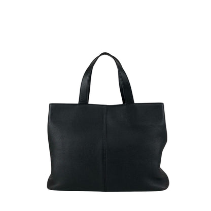 BURBERRY Logo Handbag Black Vintage w33ucy