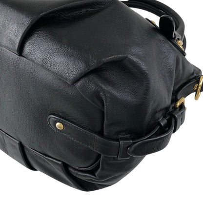 PRADA Logo Handbag Black Vintage jkn44z