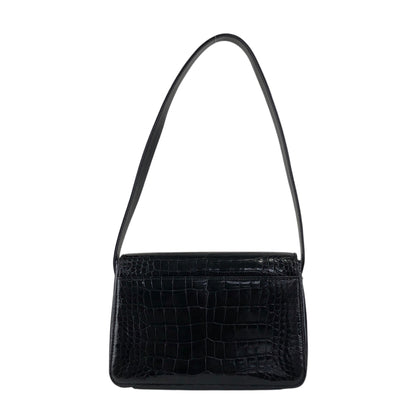 GUCCI Logo Shoulder bag Black Vintage is2idc