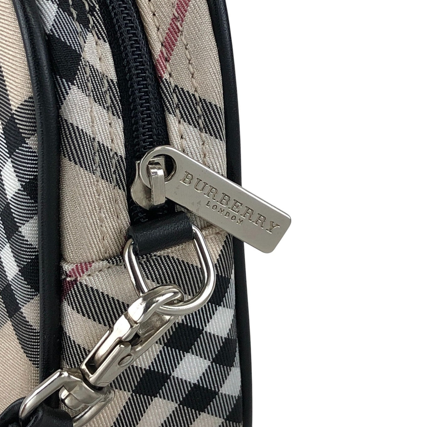 BURBERRY Nova Check Shoulder bag Beige Vintage kg336h