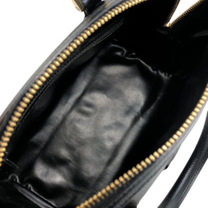 CELINE Blason Two-way Boston bag Shoulder bag Black Vintage cju3i5