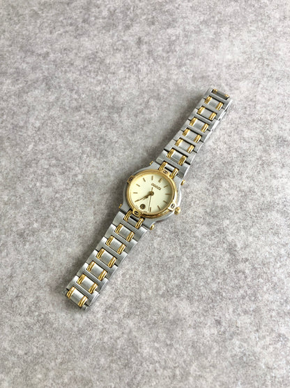 GUCCI Quartz Watch Silver×Gold 9000L Vintage y3rpf3