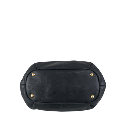 PRADA Logo Handbag Totebag Black Vintage 3ksgpr