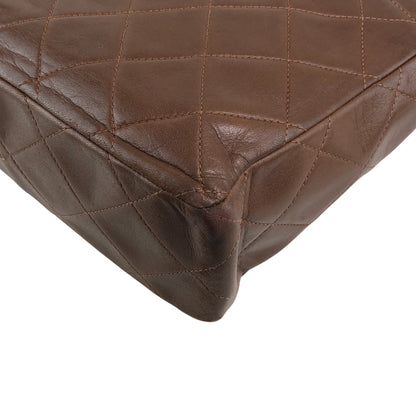 CHANEL Matelasse Coco Mark Shoulder bag Brown Vintage 4u7hig
