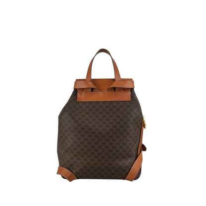 CELINE Macadam Triomphe Flap Backpack Brown Vintage mesz66