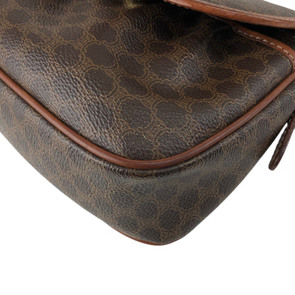 CELINE Macadam Blason Tassel Shoulder bag Brown Vintage hkgap3