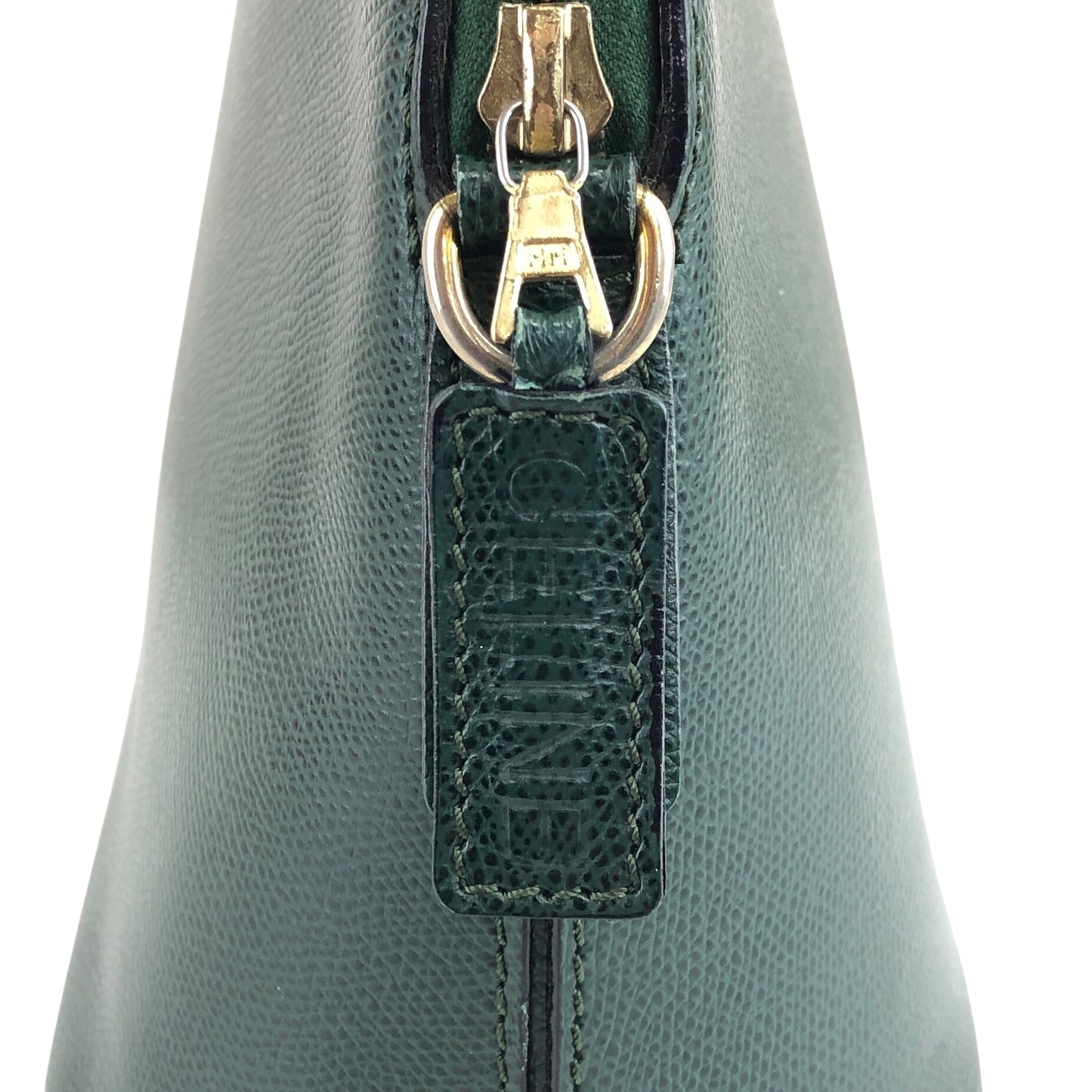 CELINE Two-way Handbag Shoulder bag Green Vintage pfdj32