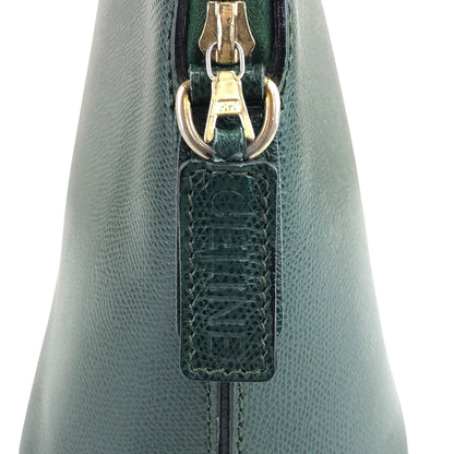 CELINE Two-way Handbag Shoulder bag Green Vintage pfdj32