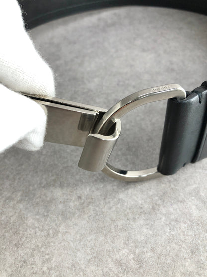 PRADA Logo Belt Black Vintage mverzc
