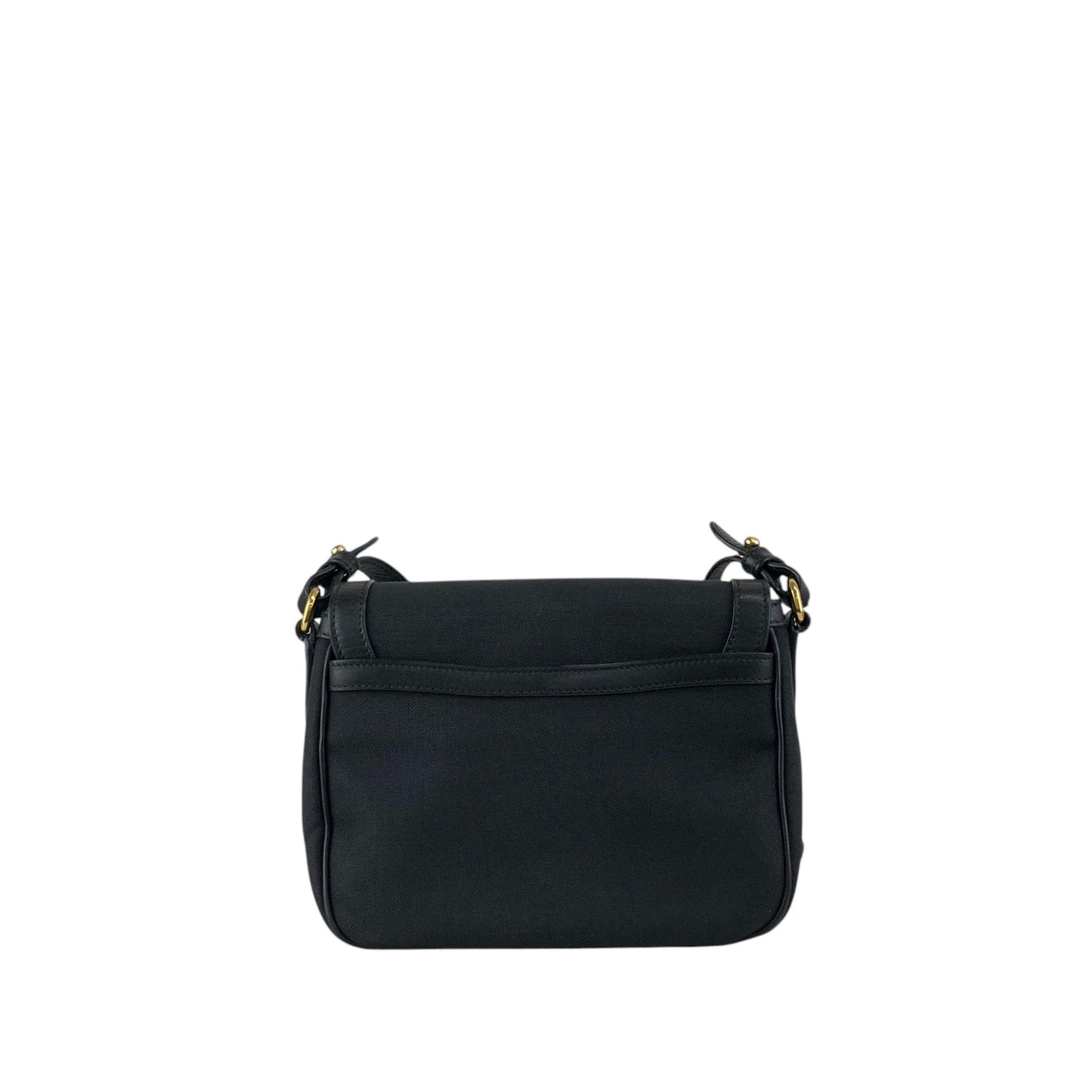 PRADA Logo Shoulder bag Black Vintage 4w22ct