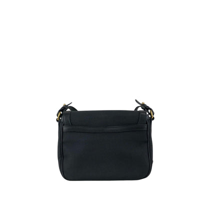 PRADA Logo Shoulder bag Black Vintage 4w22ct