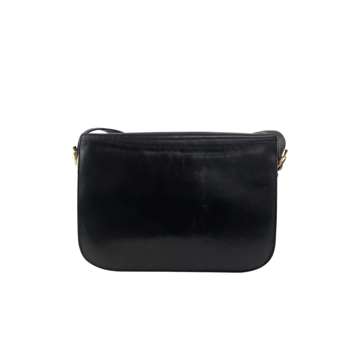 CELINE Horse Carriage Crossbody Shoulder bag Black Vintage mimnwz