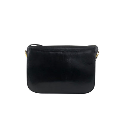 CELINE Horse Carriage Crossbody Shoulder bag Black Vintage mimnwz