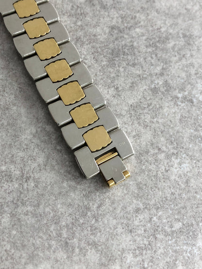 Christian Dior Logo Quartz Watch Silver×Gold 45.204 Vintage 7f63by