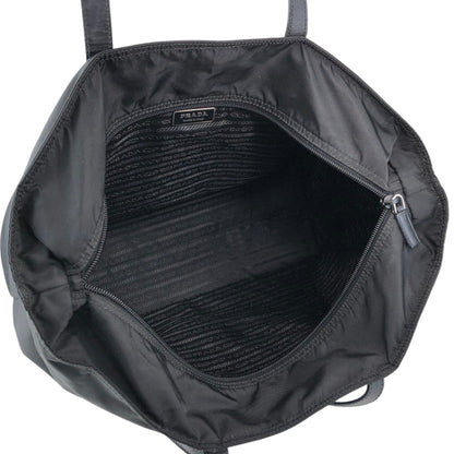 PRADA Tessuto Triangle Logo Totebag Black Vintage mbeuzk