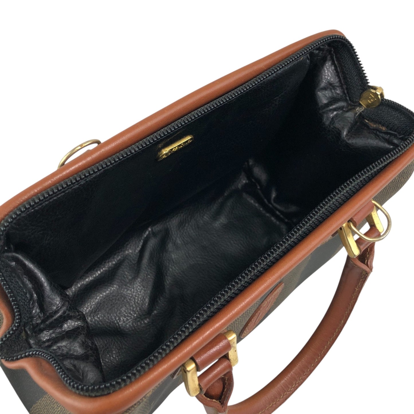 FENDI Pecan Two-way Small Boston bag Shoulder bag Brown Vintage sd4x4i